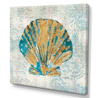 Toile « Coastal Pastel seashells I »