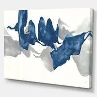 Gouache Sapphire on Gray  Canvas Wall Art
