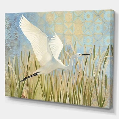 Snowy Egret Flight vII  Wall Art