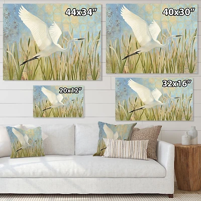 Toile « Snowy Egret Flight vII »