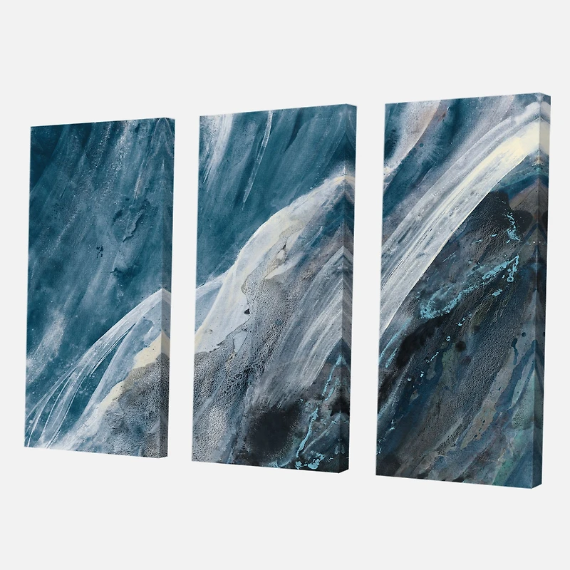 Splash Blue Indigo  Canvas Wall Art