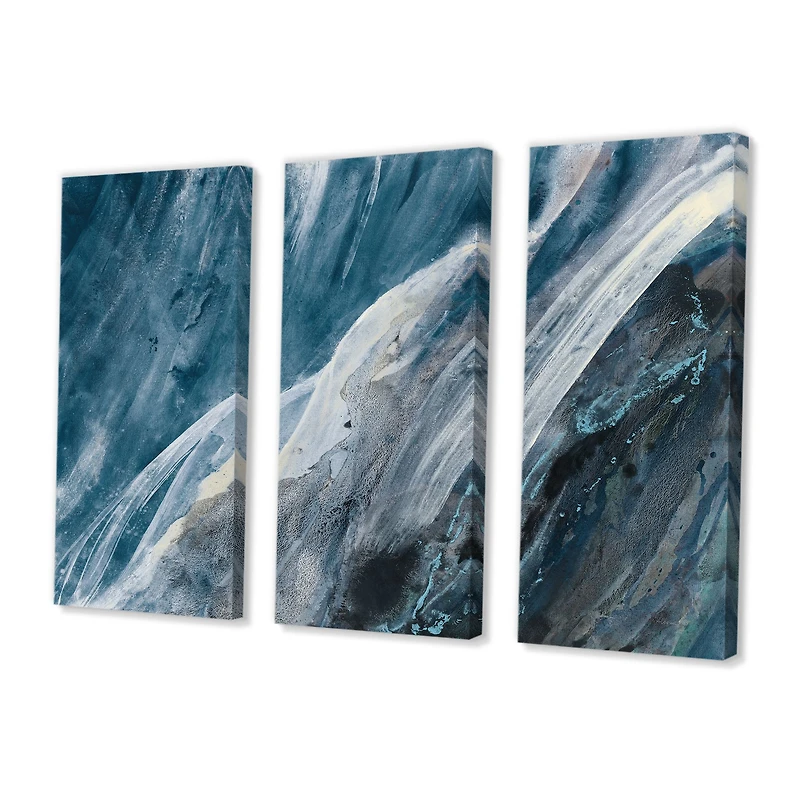 Splash Blue Indigo  Canvas Wall Art