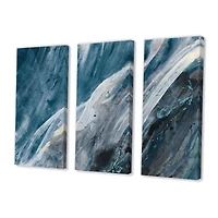 Splash Blue Indigo  Canvas Wall Art