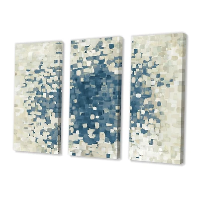 Geometric Blue Spots  Canvas Wall Art