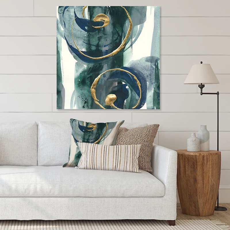 Mettalic Indigo and Gold II Wall Art