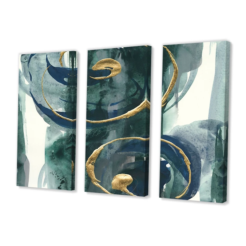 Toile « Mettalic Indigo and Gold II