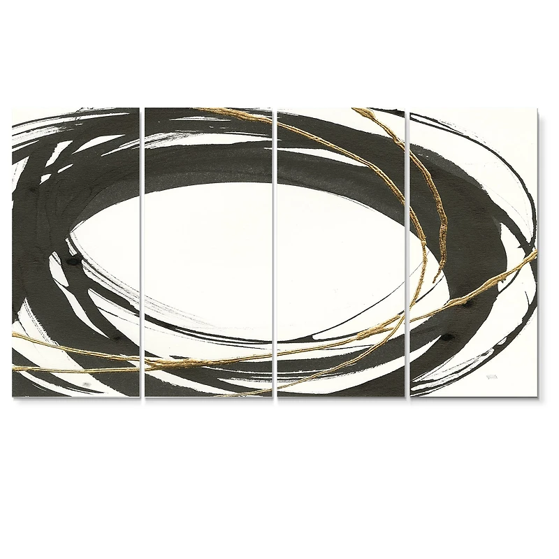 Gold Glamour Circle II  Canvas Wall Art