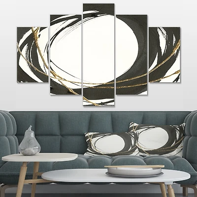 Gold Glamour Circle II  Canvas Wall Art