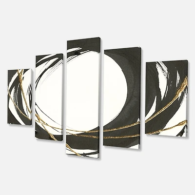 Gold Glamour Circle II  Canvas Wall Art
