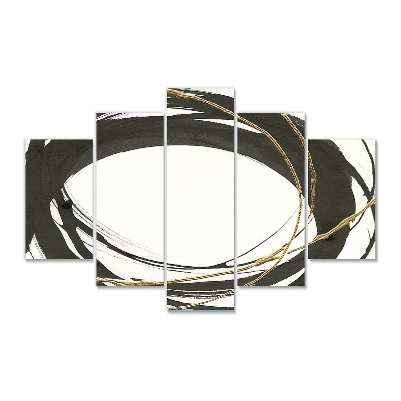 Gold Glamour Circle II  Canvas Wall Art