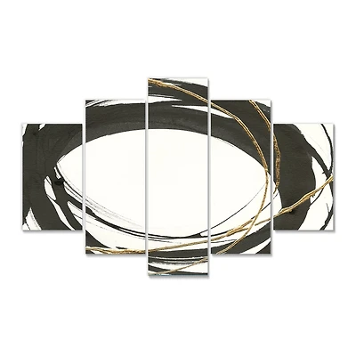 Gold Glamour Circle II  Canvas Wall Art