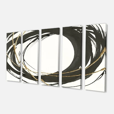 Gold Glamour Circle II  Canvas Wall Art