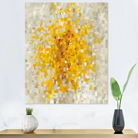 Glam Yellow Explosion Blocks  Canvas