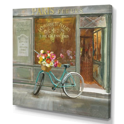 Paris French Flowershop Canvas