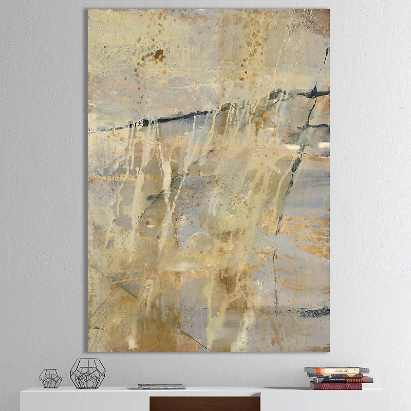 Geometric Cream Block II  Wall Art