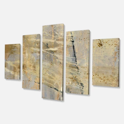 Geometric Cream Block II  Canvas Wall Art