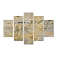 Geometric Cream Block II  Canvas Wall Art