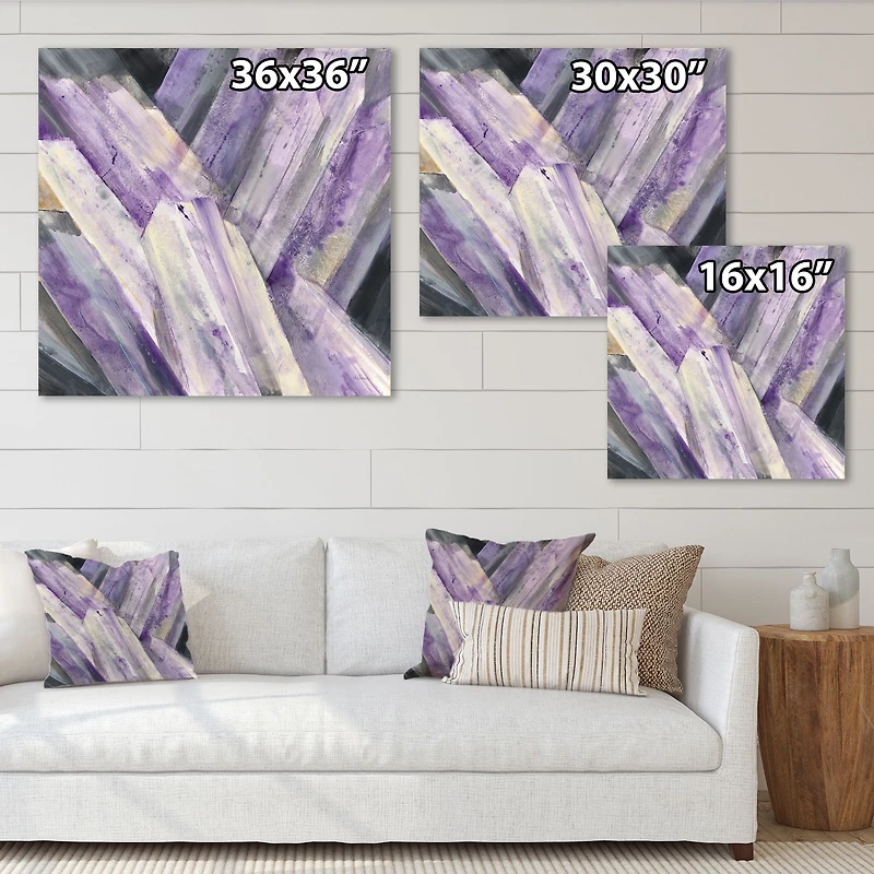 Geometric Purple Glacier  Wall Art