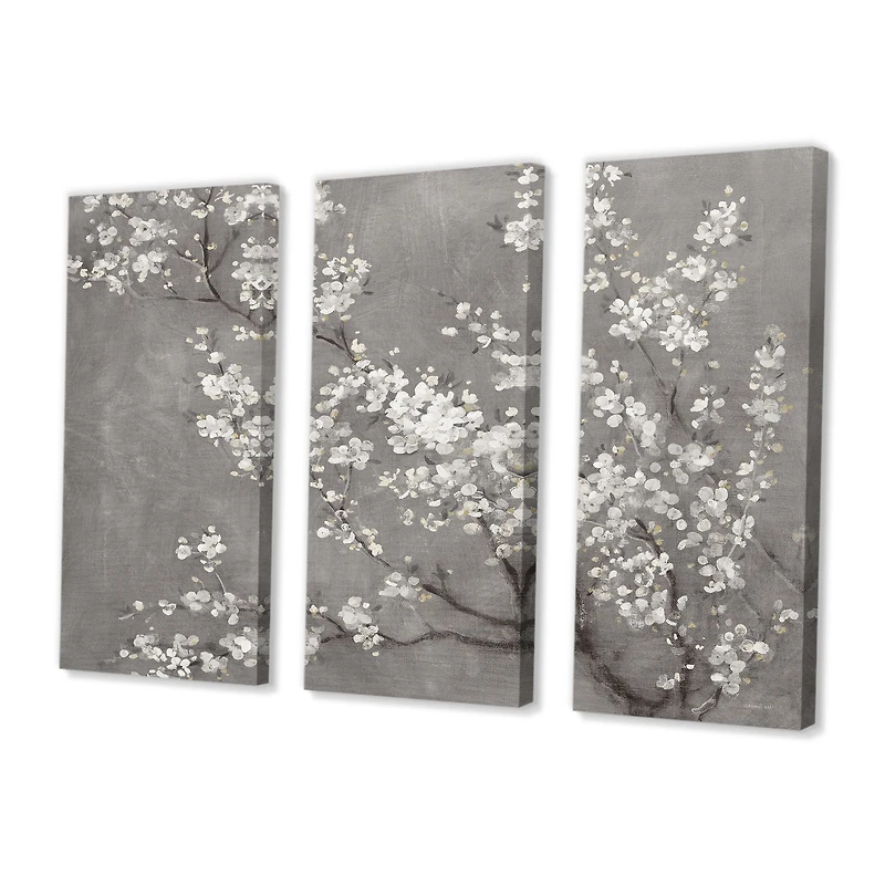 White Cherry Blossoms II Canvas Wall Art Print