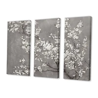 White Cherry Blossoms II Canvas Wall Art Print