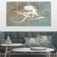 Octopus Treasures from the Sea  Canvas Wall Art