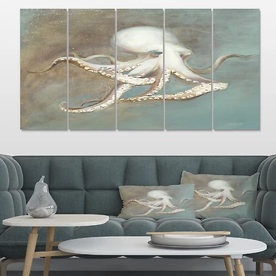 Octopus Treasures from the Sea  Canvas Wall Art