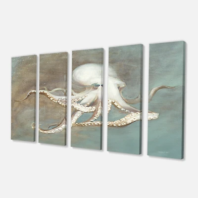 Octopus Treasures from the Sea  Canvas Wall Art