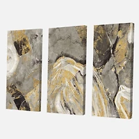 Painted Gold Stone Canvas Art