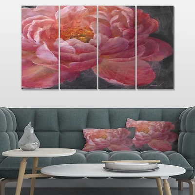 Vivid Pink Peonies I Canvas Wall Art Panels