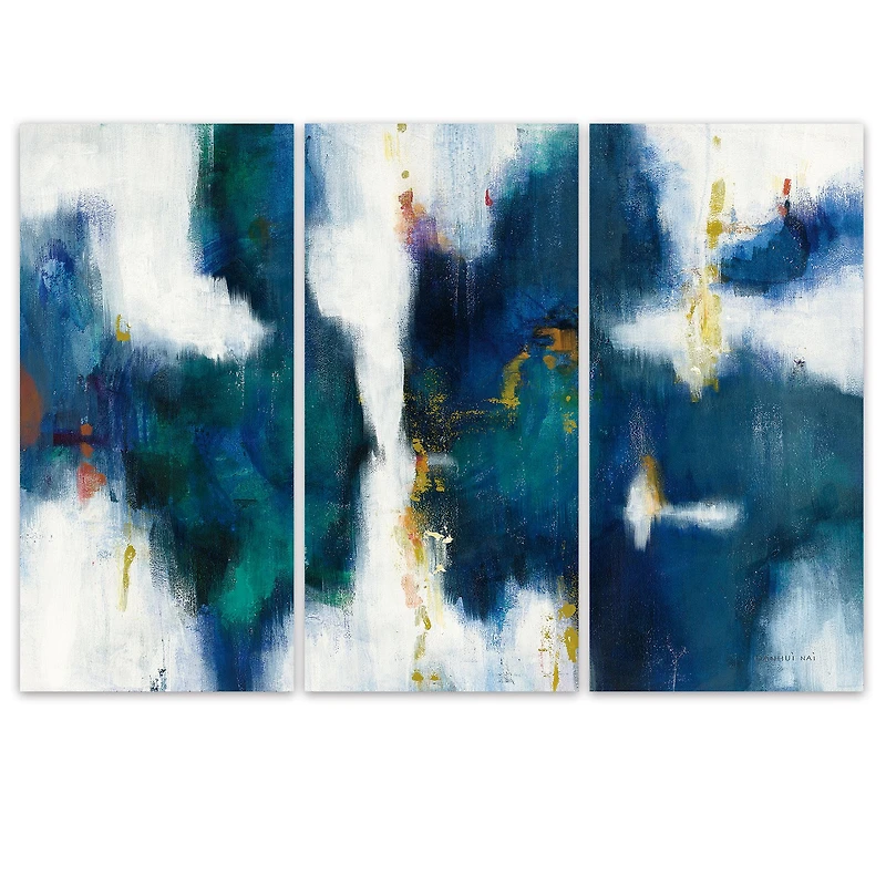 Blue Glam Texture I Canvas Wall Art