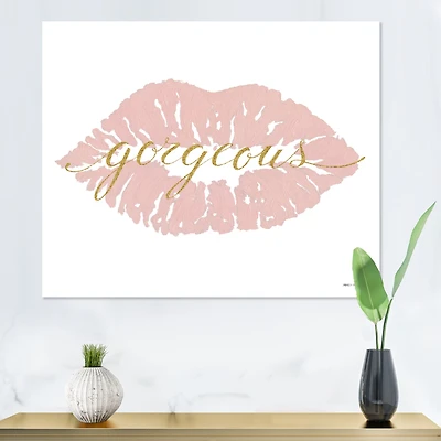 Fashion Glam Lips on Gold II  Wall Art