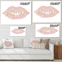 Fashion Glam Lips on Gold II  Wall Art