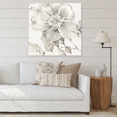 Toile « Indigold Grey Peonies II »