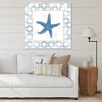 Toile  « Navy Starfish with Gold »