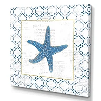 Toile  « Navy Starfish with Gold »