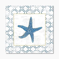 Toile  « Navy Starfish with Gold »