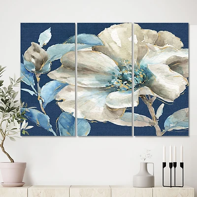 Indigold Watercolor Flower I Canvas Wall Art