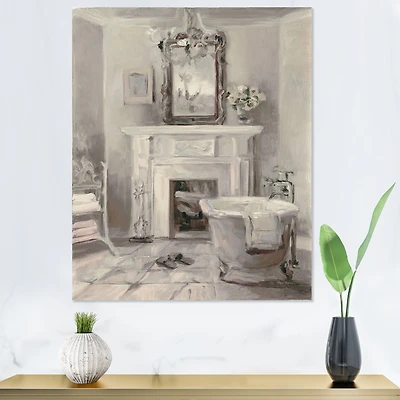 French Bathroom Vintage I  Canvas Wall Art