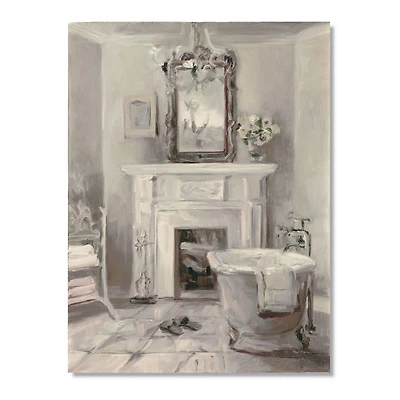 French Bathroom Vintage I  Canvas Wall Art