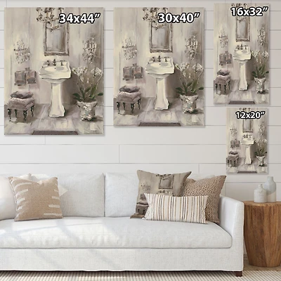 French Bathroom Vintage II  Canvas