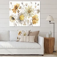 Fields of Gold Watercolor Flower VII Canvas Art