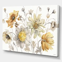 Fields of Gold Watercolor Flower VII Canvas Art