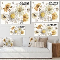 Fields of Gold Watercolor Flower VII Canvas Art