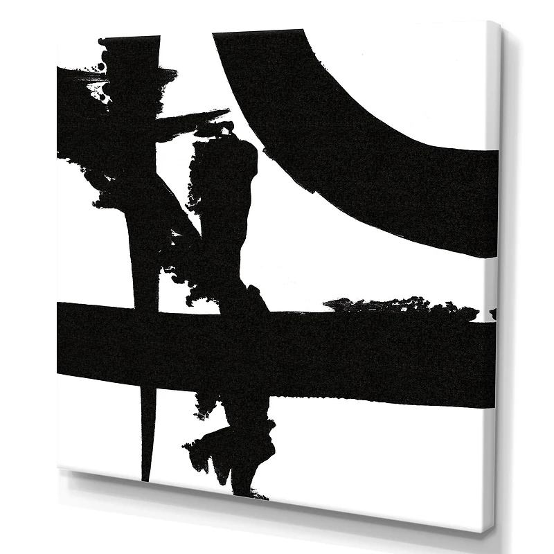 Black and White Crossing Paths I Canvas