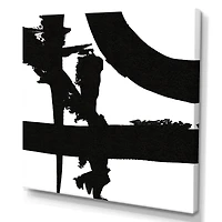 Black and White Crossing Paths I Canvas