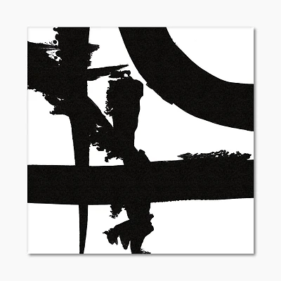 Black and White Crossing Paths I Canvas