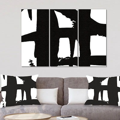 Black & White Crossing Paths II Wall Art