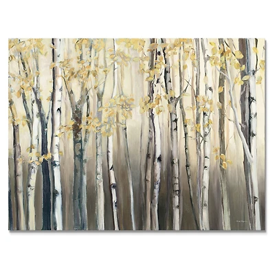 Golden Birch Forest I Canvas Wall Art