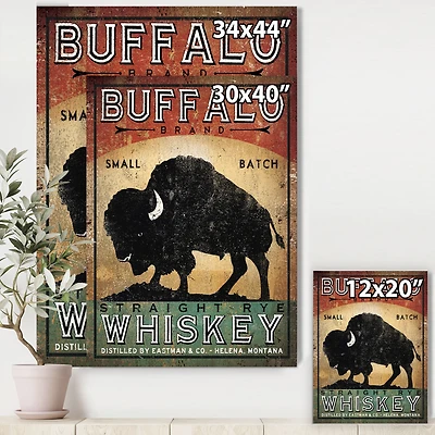 Vintage Buffalo Whiskey  Wall Art