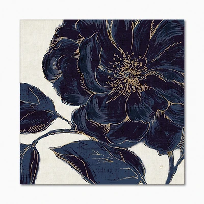 Dark Rose Gilded Gold  Canvas Wall Art Print